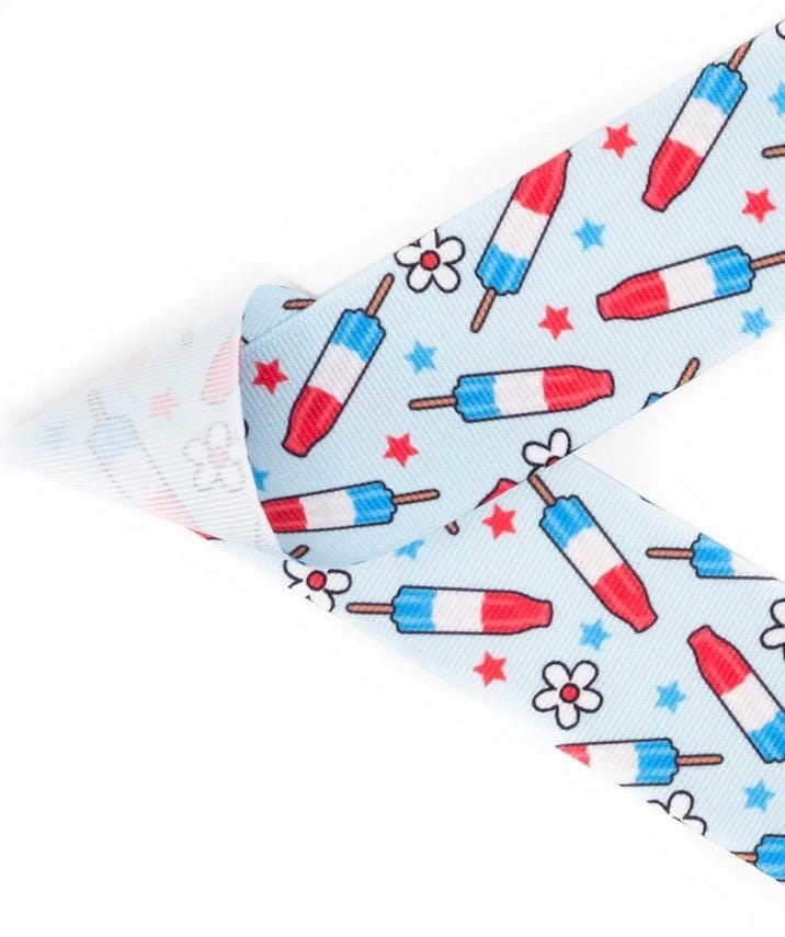 Popsicle Hair Bow: Patriotic 4th of July Grosgrain Bow