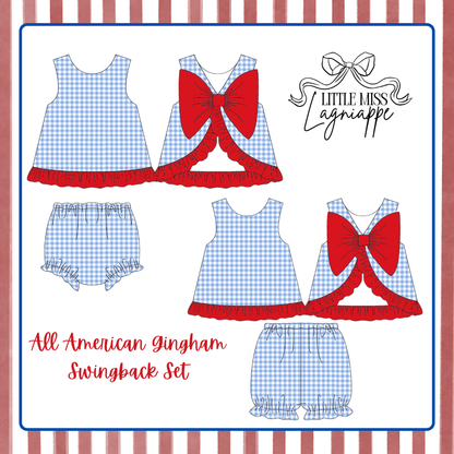 All American Gingham Swing Back Set
