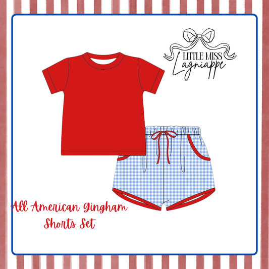 Pre-Order - Gingham Shorts Set