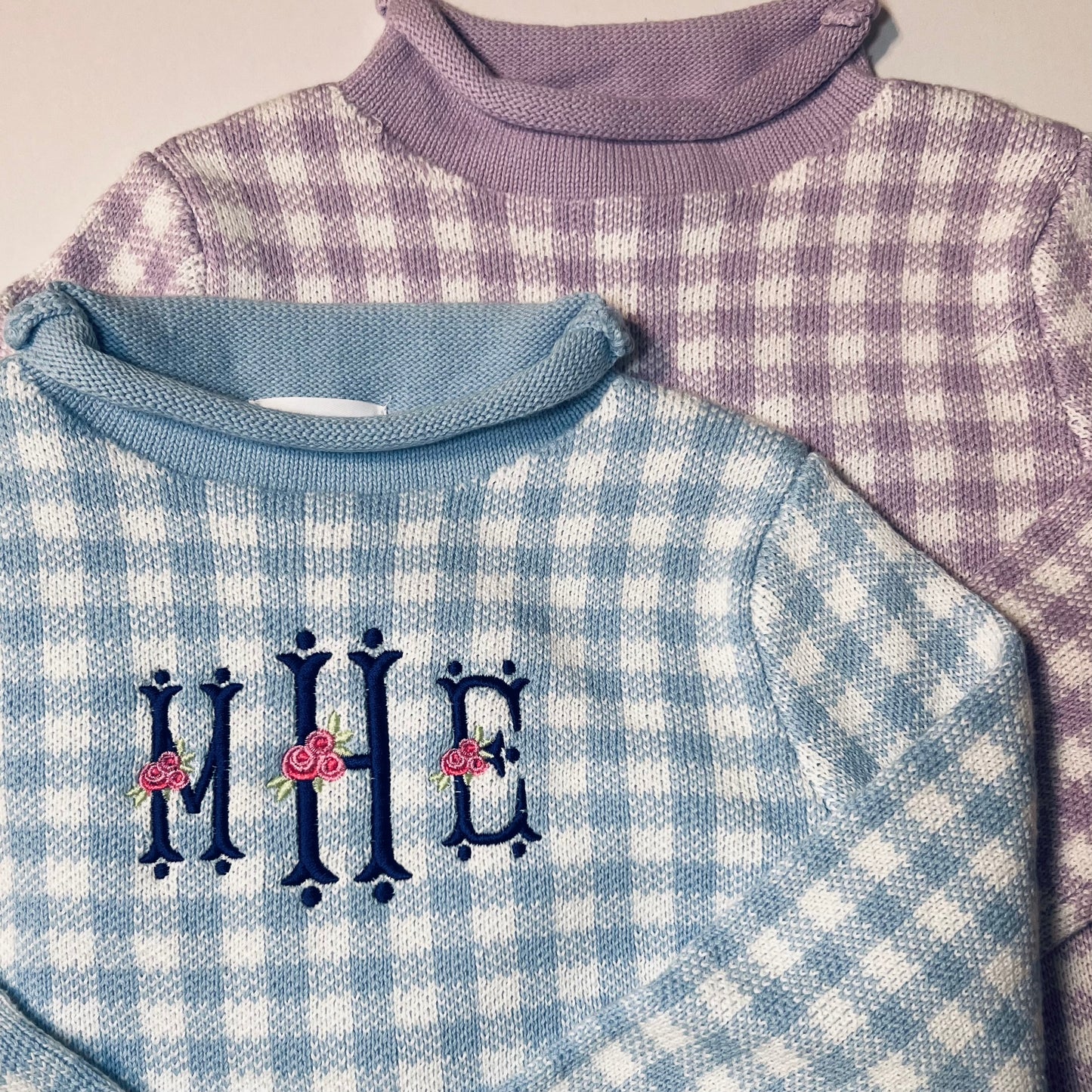 Gingham Rollneck Sweater