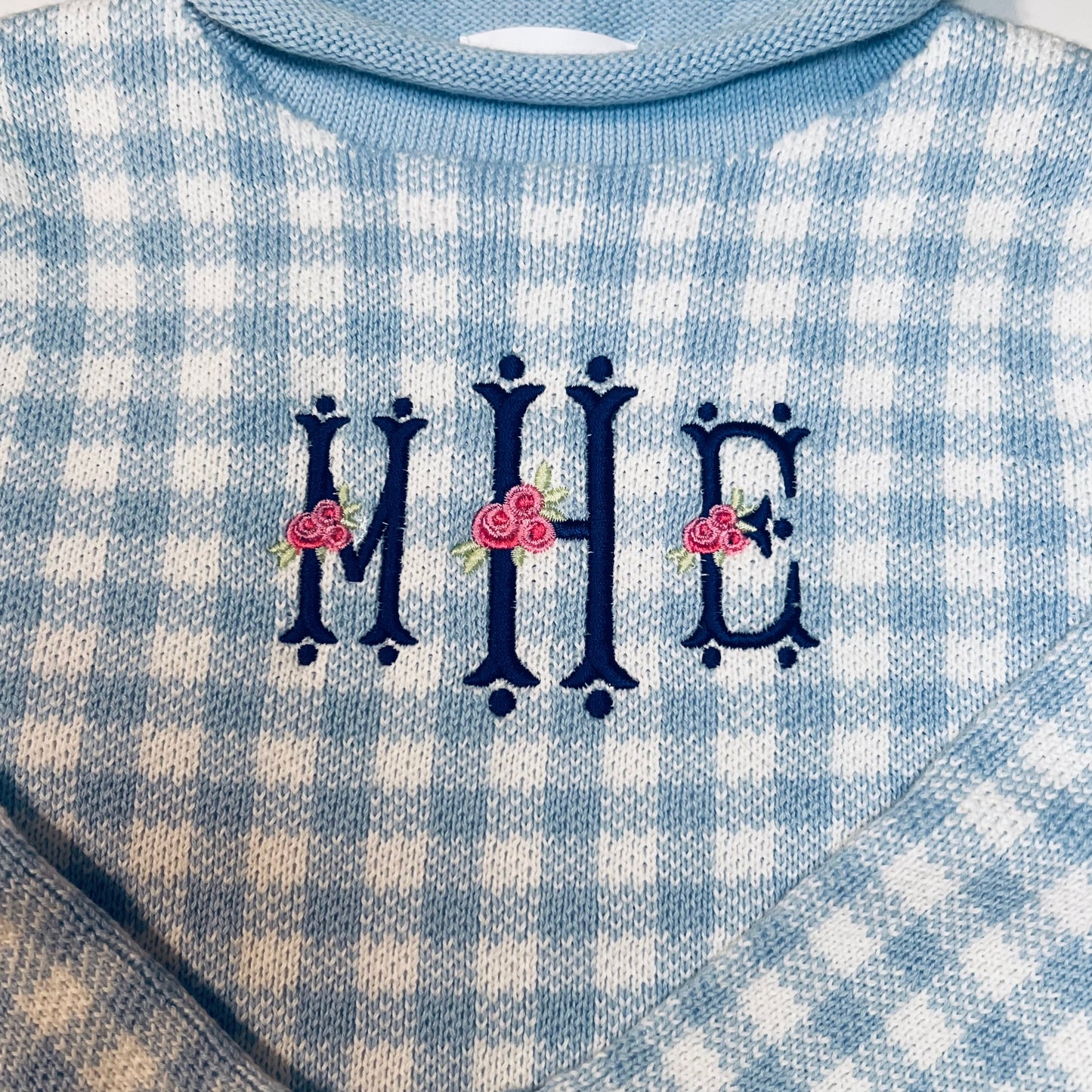 Gingham Rollneck Sweater