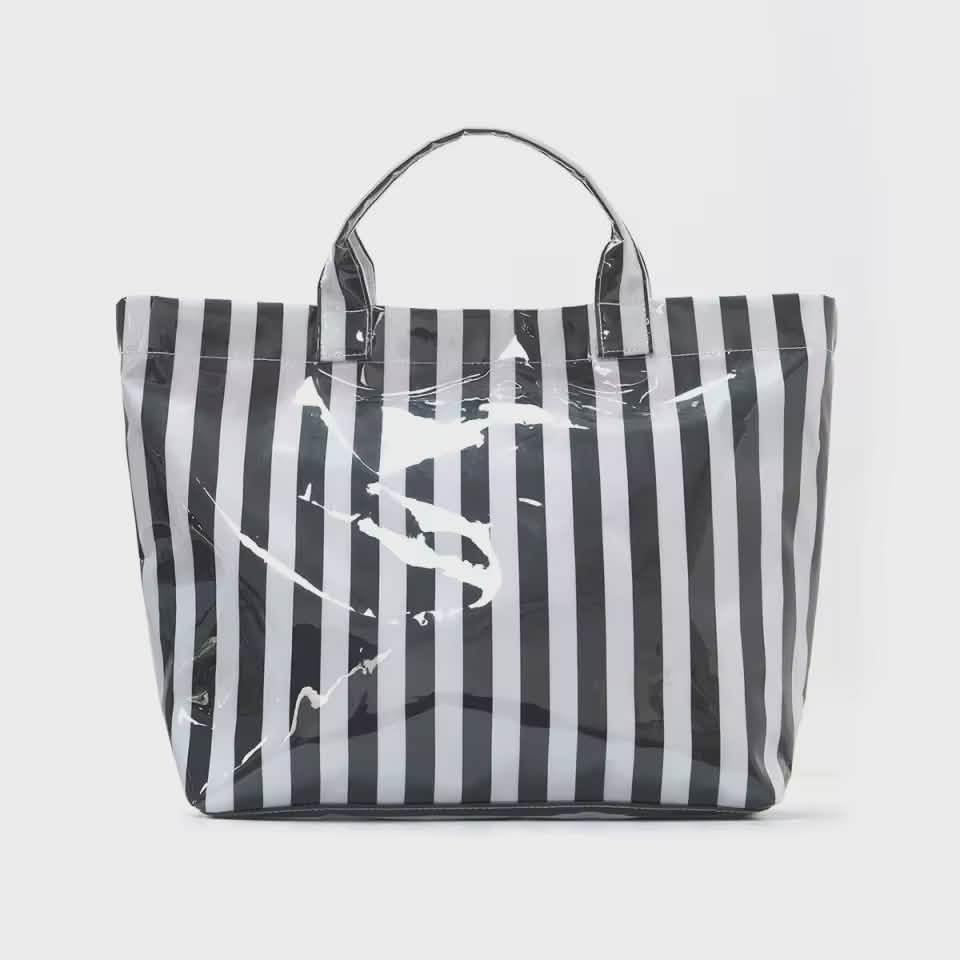 Wipeable Stripe Totes