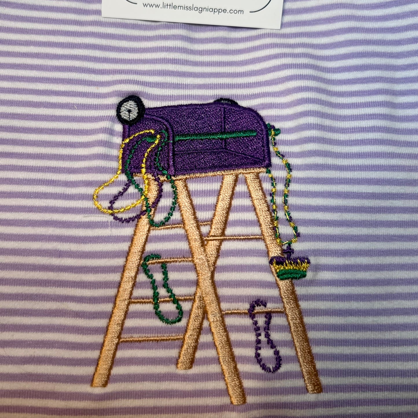 Purple Mardi Gras Striped Tee