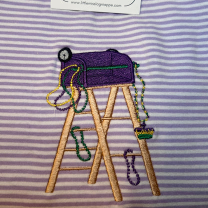 Purple Mardi Gras Striped Tee