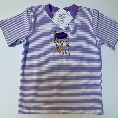 Purple Mardi Gras Striped Tee