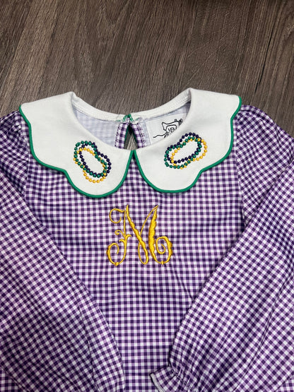 Pre-Order: Mardi Gras Gingham Dress
