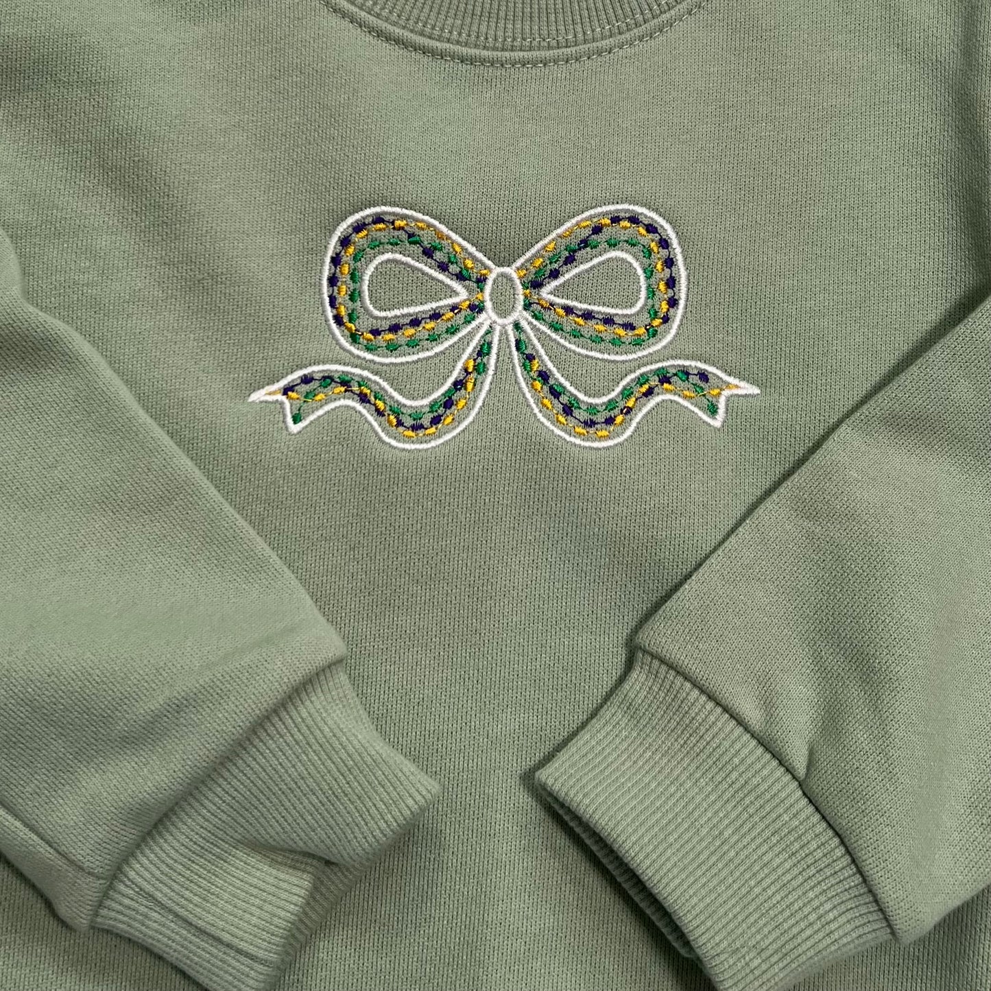 Puff Sleeve Mardi Gras Sweatshirt