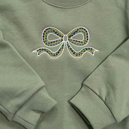 Puff Sleeve Mardi Gras Sweatshirt