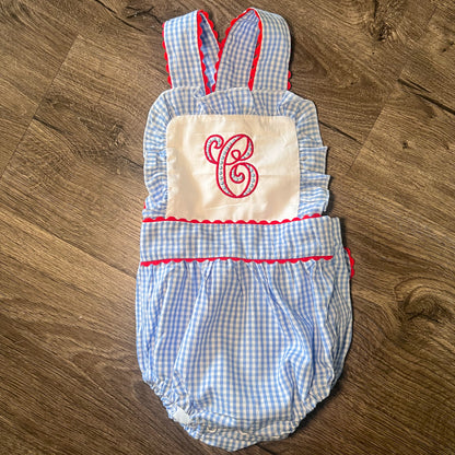 All American Gingham Ruffle Bubble