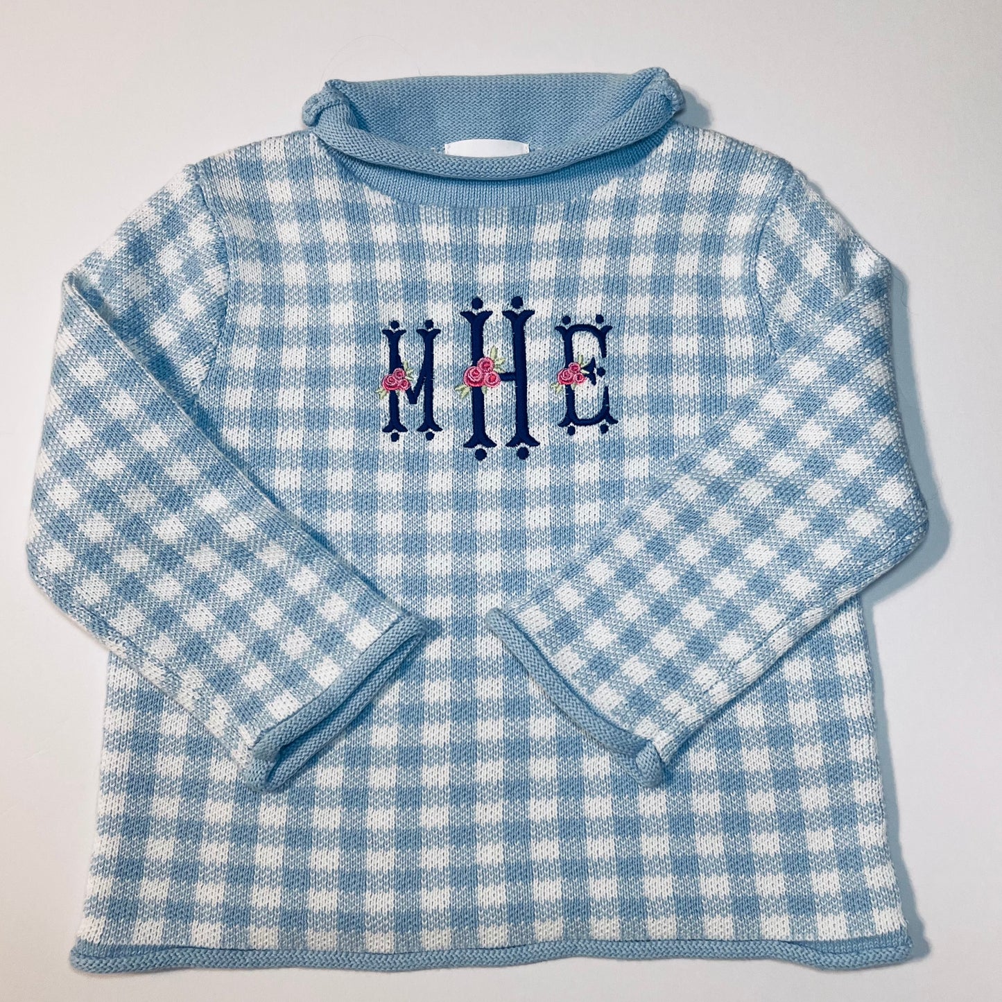 Gingham Rollneck Sweater