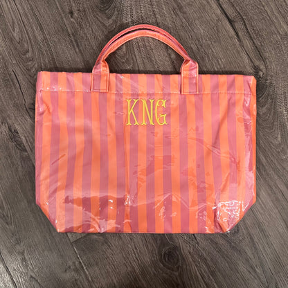 Wipeable Stripe Totes