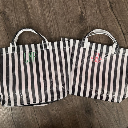 Wipeable Stripe Totes