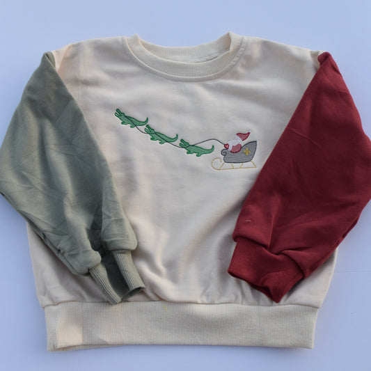 A Cajun Christmas Colorblock Sweatshirt