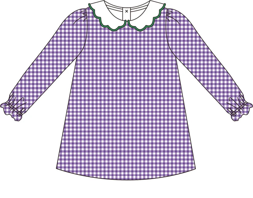 Pre-Order: Mardi Gras Gingham Dress