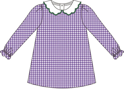 Pre-Order: Mardi Gras Gingham Dress