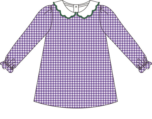 Pre-Order: Mardi Gras Gingham Dress