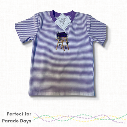 Purple Mardi Gras Striped Tee
