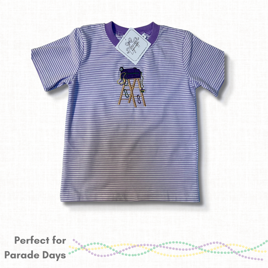 Purple Mardi Gras Striped Tee