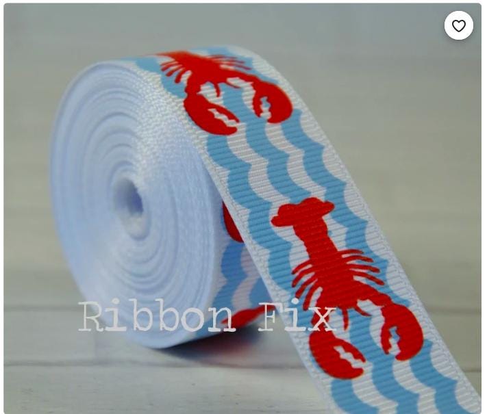 Crawfish Print Hair Bow- Set of 2