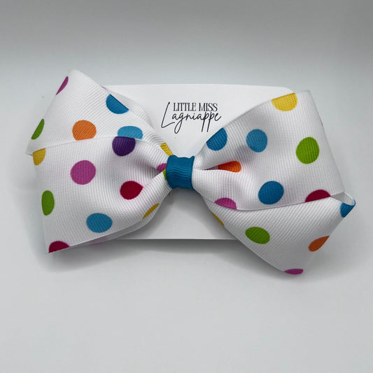 Bright Polka Dot Hair Bow