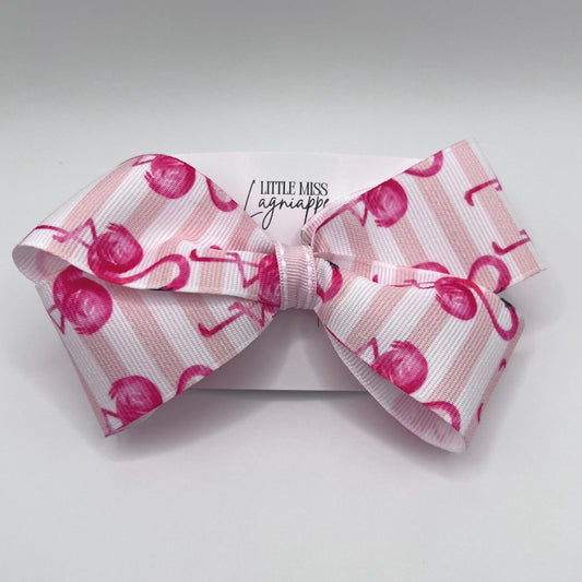 Pink Flamingo Hair Bow