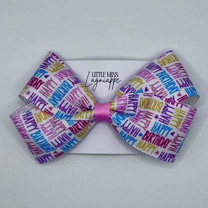 Happy Birthday Hair Bow