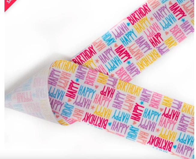 Happy Birthday Hair Bow