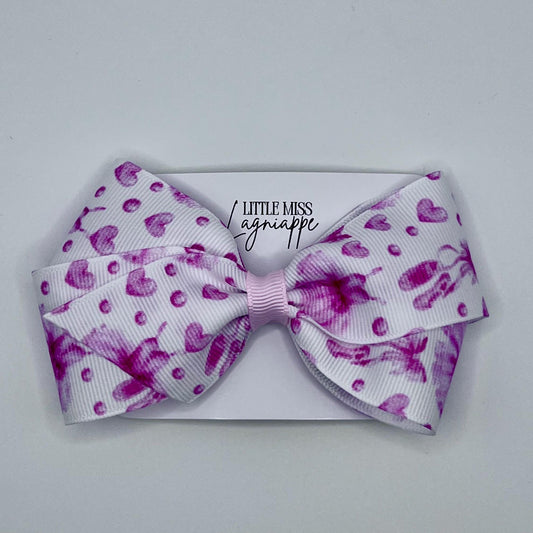 Ballerina Grosgrain Hair Bow- Pink | Tiny Dancer | Dance Recital | Performance Gift