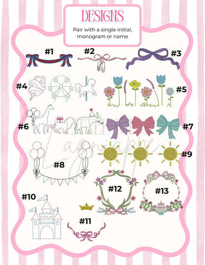 Embroidered Diaper Set: Personalized Monogram, Heirloom Baby Clothes