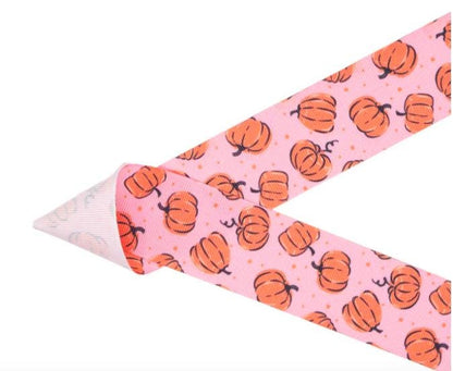 Pumpkin Hair Bow: Pink & Orange Fall Grosgrain Clip